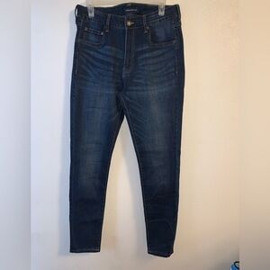 Aeropostale High Rise Women's Skinny Jeans - Dark Blue Wash